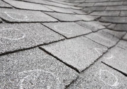Hail or storm damaged roof repair or replacement
